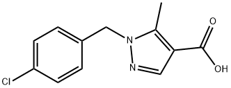 JR-13588, 1-(4-Chlorobenzyl)-5-methyl-1H-pyrazole-4-carboxylic acid, 97% Struktur