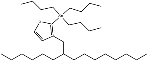 Stannane, tributyl[3-(2-hexyldecyl)-2-thienyl]- Struktur