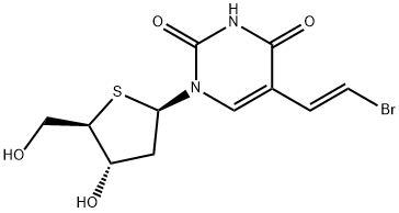 5-(2-bromovinyl)-2'-deoxy-4'-thiouridine Struktur