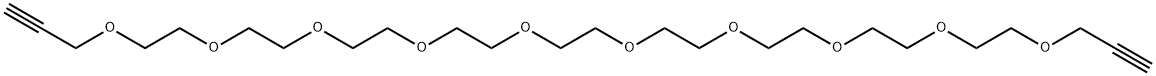 Bis-Propargyl-PEG10 Struktur