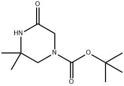 1-Piperazinecarboxylic acid, 3,3-dimethyl-5-oxo-, 1,1-dimethylethyl ester Struktur