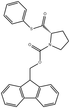 1-Pyrrolidinecarboxylic acid, 2-[(phenylthio)carbonyl]-, 9H-fluoren-9-ylmethyl ester, (2S)- Struktur