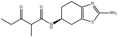 Pentanamide, N-[(6S)-2-amino-4,5,6,7-tetrahydro-6-benzothiazolyl]-2-methyl-3-oxo- Struktur