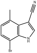 1H-Indole-3-carbonitrile, 7-bromo-4-methyl- Struktur