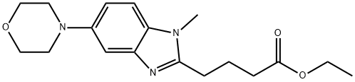 1-Methyl-5-(4-morpholinyl)-1H-benzimidazole-2-butanoic Acid Ethyl Ester Struktur