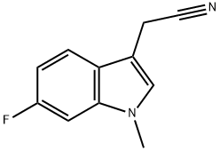 2-(6-fluoro-1-methyl-1H-indol-3-yl)acetonitrile Struktur