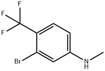 Benzenamine, 3-bromo-N-methyl-4-(trifluoromethyl)- Struktur