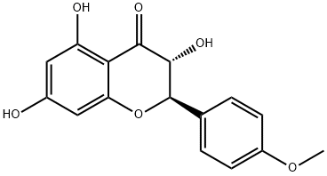 4H-1-Benzopyran-4-one, 2,3-dihydro-3,5,7-trihydroxy-2-(4-methoxyphenyl)-, (2R,3R)- Struktur