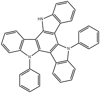 5H-Diindolo[3,2-a:3',2'-c]carbazole, 10,15-dihydro-5,10-diphenyl- Struktur