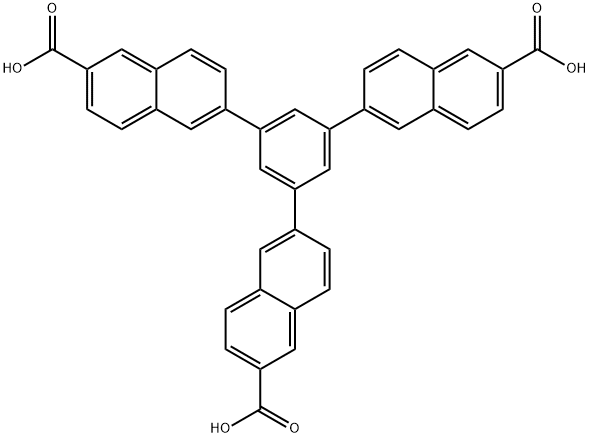 6,6′,6″-(benzene-1,3,5-triyl)tris(2-naphthoic acid) Struktur