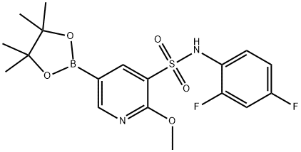 N-(2,4-Difluorophenyl)-2-methoxy-5-(4,4,5,5-tetramethyl-1,3,2-dioxaborolan-2-yl)pyridine-3-sulfonamide Struktur