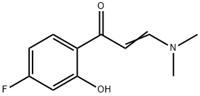 3-(dimethylamino)-1-(4-fluoro-2-hydroxyphenyl)prop-2-en-1-one Struktur