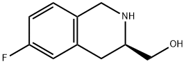 3-Isoquinolinemethanol, 6-fluoro-1,2,3,4-tetrahydro-, (3R)- Struktur