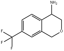 1H-2-Benzopyran-4-amine, 3,4-dihydro-7-(trifluoromethyl)- Struktur