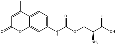 serine-7-amino-4-methylcoumarin carbamate Struktur