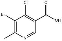 5-bromo-4-chloro-6-methylpyridine-3-carboxylic acid Struktur