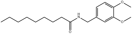 Nonanamide, N-[(3,4-dimethoxyphenyl)methyl]- Struktur