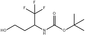 Carbamic acid, N-[3-hydroxy-1-(trifluoromethyl)propyl]-, 1,1-dimethylethyl ester Struktur