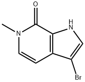 7H-Pyrrolo[2,3-c]pyridin-7-one, 3-bromo-1,6-dihydro-6-methyl- Struktur