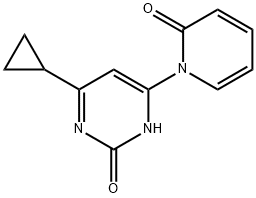 2-Hydroxy-4-(1H-pyridin-2-one)-6-cyclopropylpyrimidine Struktur