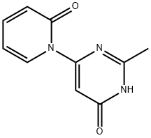 4-Hydroxy-2-methyl-6-(1H-pyridin-2-one)pyrimidine Structure