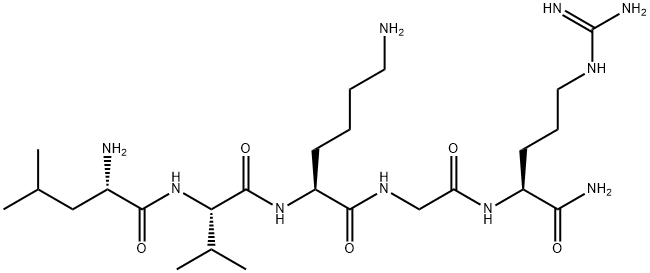 L-Argininamide, L-leucyl-L-valyl-L-lysylglycyl- Struktur