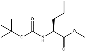 Norvaline, N-[(1,1-dimethylethoxy)carbonyl]-, methyl ester Struktur