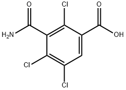 3-carbamoyl-2,4,5-trichlorobenzoic acid Struktur