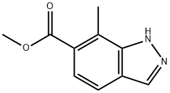 1H-Indazole-6-carboxylic acid, 7-methyl-, methyl ester Struktur