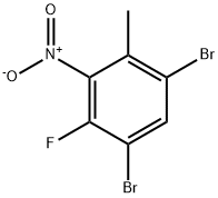 4.6-Dibromo-3-fluoro-2-nitrotoluene Struktur