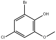 2-bromo-4-chloro-6-methoxyphenol Struktur