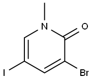 3-bromo-5-iodo-1-methylpyridin-2-one Struktur