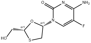 2',3'-dideoxy-5-fluoro-3'-thiacytidine Struktur