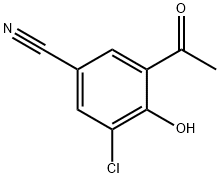 Benzonitrile, 3-acetyl-5-chloro-4-hydroxy- Struktur