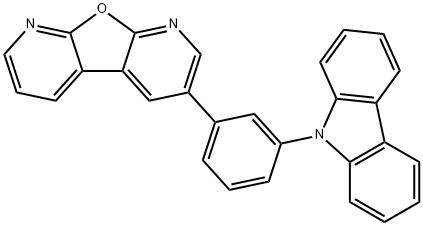 3-[3-(9H-carbazol-9-yl)phenyl]furo[2,3-b:5,4-b']dipyridine Struktur