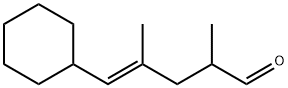 4-Pentenal, 5-cyclohexyl-2,4-dimethyl-, (4E)- Struktur