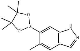 5-methyl-6-(4,4,5,5-tetramethyl-1,3,2-dioxaborolan-2-yl)-1H-Indazole Struktur