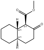 Methyl(1alfa,4abeta,8aalfa)-2-oxodecahydro-1-naphtoate Struktur