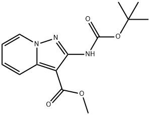 methyl 2-(tert-butoxycarbonyl)H-pyrazolo[1,5-a]pyridine-3-carboxylate Struktur