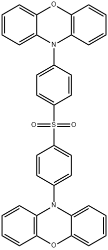 10,10'-(4,4'-sulfonylbis(4,1-phenylene))bis(10H -phenoxazine) Struktur