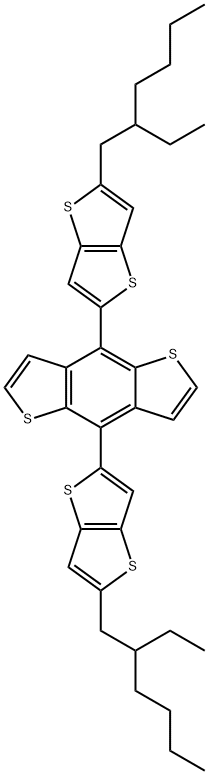 4,8-bis((2-ethylhexyl)thieno[3,2-b]thiophene)-benzo[1,2-b:4,5-b']dithiophene Struktur