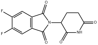 2-(2,6-dioxopiperidin-3-yl)-5,6-difluoroisoindoline-1,3-dione Struktur