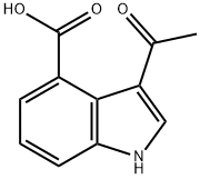 3-acetyl-1H-indole-4-carboxylic acid Struktur