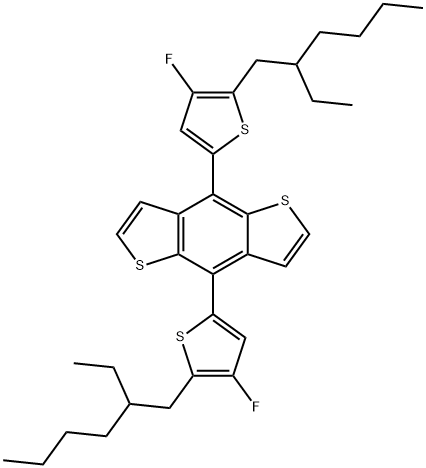 4,8-Bis[5-(2-ethylhexyl)-4-fluoro-2-thienyl]benzo[1,2-b:4,5-b']dithiophene Struktur