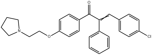 4-Chloro-α-phenyl-4'-[2-(1-pyrrolidinyl)ethoxy]chalcone Struktur