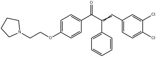 3,4-Dichloro-α-phenyl-4'-[2-(1-pyrrolidinyl)ethoxy]chalcone Struktur