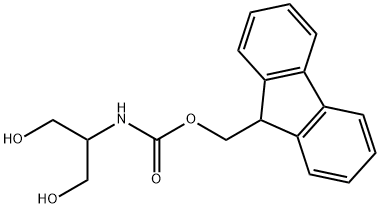 Carbamic acid, N-[2-hydroxy-1-(hydroxymethyl)ethyl]-, 9H-fluoren-9-ylmethyl ester Struktur