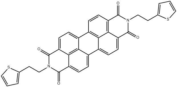 N,N' -Di(thiophen-2-yl)ethyl-3,4,9,10-perylene dicarboximide Struktur