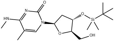 2''-Deoxy-3''-O-[(1,1-dimethylethyl)dimethylsilyl]-N,5-dimethyl-cytidine Struktur