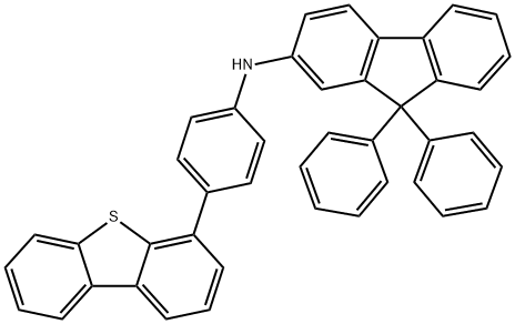 9H-Fluoren-2-amine, N-[4-(4-dibenzothienyl)phenyl]-9,9-diphenyl- Struktur